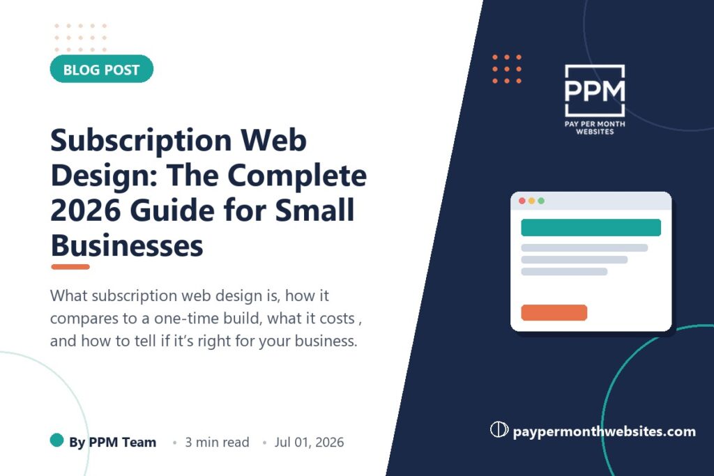 Subscription Web Design: The Complete 2026 Guide for Small Businesses - Pay Per Month Websites
