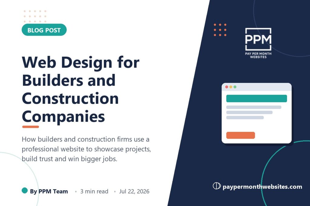Web Design for Builders and Construction Companies - Pay Per Month Websites